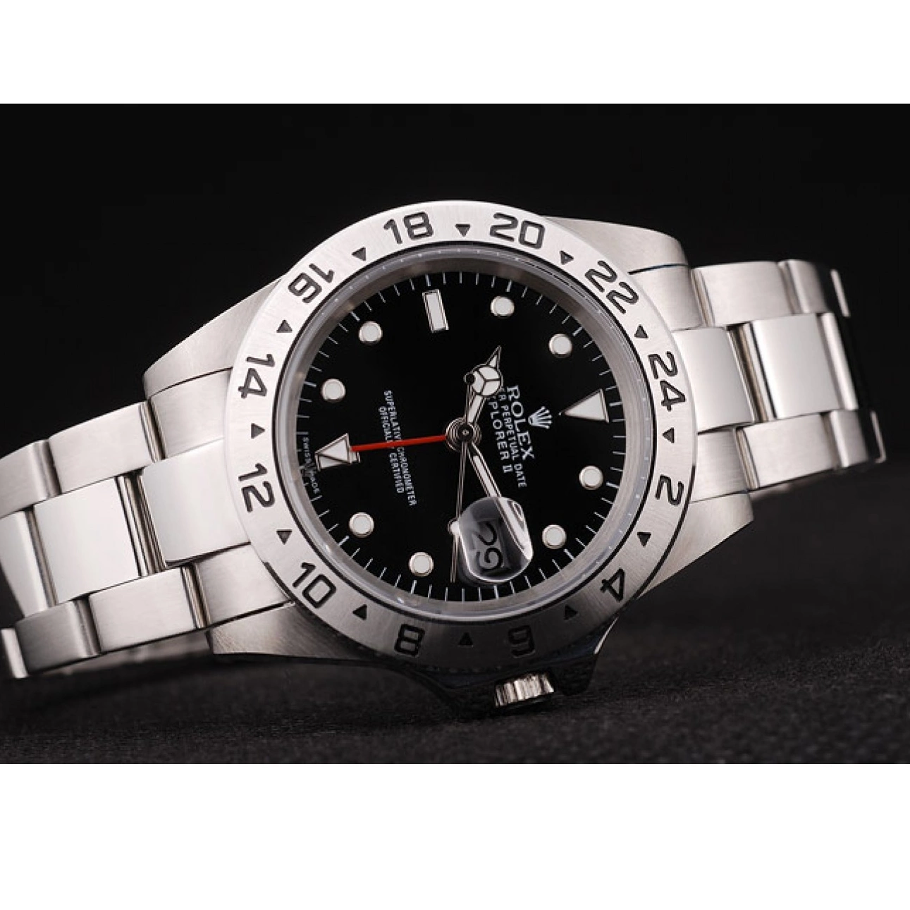 Best AAA Replica Sites Steel Stainless Bezel Dial Black Explorer Rolex 0817